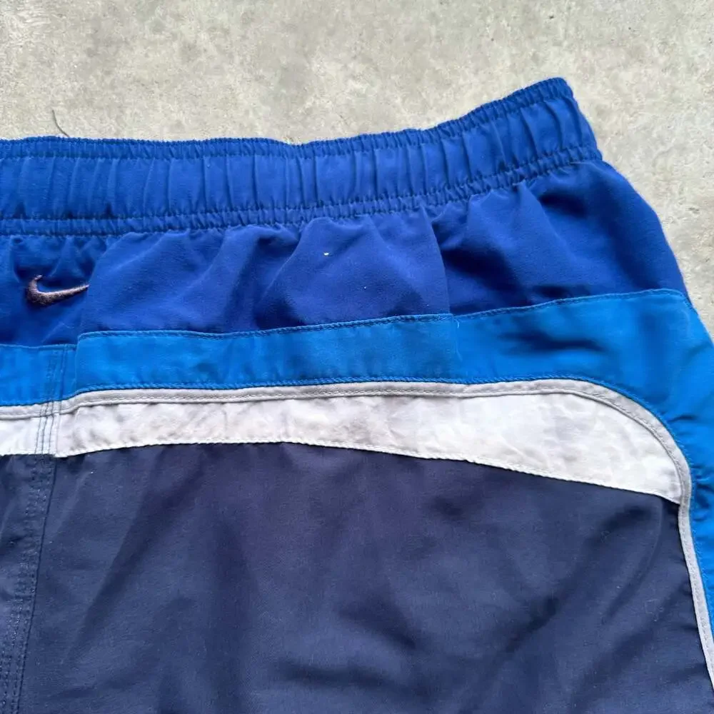 Vintage Y2K Nike Blue/White Board Shorts - Large